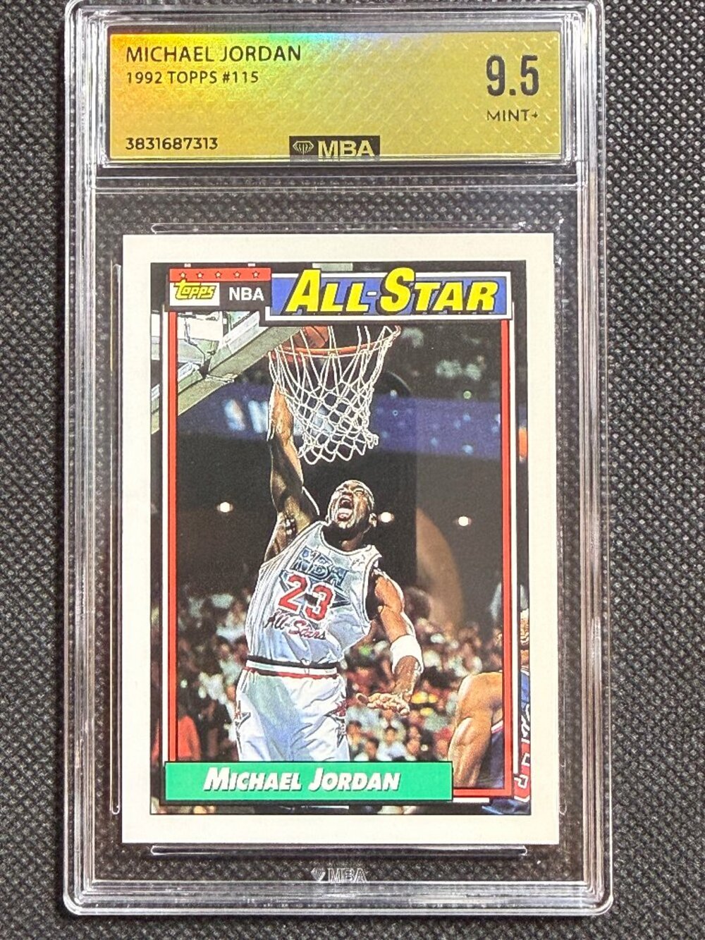 1992 TOPPS #115 MICHAEL JORDAN CHICAGO BULLS MBA 9.5 MINT+